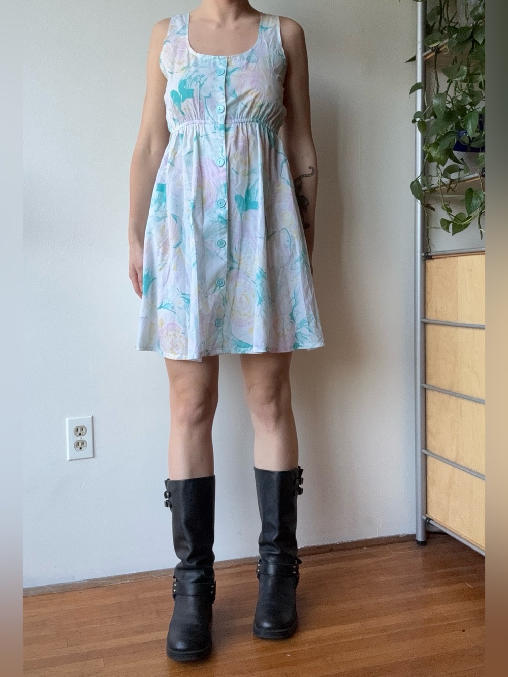 F as in Frank Floral Button-Front Sundress - Made in Canada